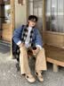 卡帝乐鳄鱼（CARTELO）围巾男士秋冬季加长加厚保暖围脖女生防寒遮脸护颈披肩送男友礼物 实拍图