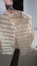 雪中飞经典新款基础舒适轻薄羽绒便捷短款保暖羽绒小马甲轻盈便携舒适 黎蔓卡其|7202-女 M 165/88A 实拍图