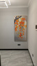 墨派 手绘油画玄关装饰画竖版花开富贵入户走廊过道背景墙壁画免打孔 柿柿如意 A 款 80*160cm精致手绘 实拍图