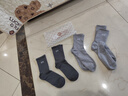 棉十三袜子男士秋冬季长筒新疆棉10A抑菌防臭黑白色高筒袜加长小腿4双装 【深灰浅灰黑】3双加送1双同品质共 4双 均码 实拍图
