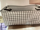 京迭衣服收纳箱家用可折叠布艺整理箱衣柜衣物大容量储物箱宿舍收纳盒 钢架升级款【千鸟格】 特大号【47*28*20】 实拍图