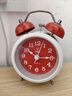 得力（deli）2025新款全自动闹钟儿童房电子表 钟表起床神器学生专用卧室大声音响床头闹钟学生推荐 开学季9024 低噪复古-红色 实拍图