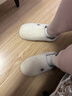 京东京造【厚底防滑】棉拖鞋男士冬季室内居家毛拖保暖半包冬日白40-41 实拍图