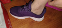 足力健中老年春秋季健步轻便软底送妈妈休闲散步鞋2431369J 紫-女  38 实拍图