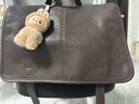 裘真【宋佳同款】植鞣羊皮信使双肩包大容量上班通勤休闲背包新款 咖啡色-小号 实拍图