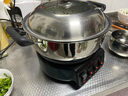 奥克斯（AUX）电炒锅一体多功能锅0涂层电火锅加深大容量大功率家用304不锈钢食品级电煮锅电蒸锅电热锅2-4-10人 标准款-28cm无笼【推荐2-4人】5L 实拍图