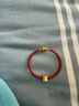 周生生【细绳】串珠3mm细版手绳转运珠皮绳男女定价不锈钢绳-珊瑚红 Y17 实拍图