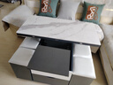 我爱川威可升降茶几餐桌两用现代简约家用客厅小户型多功能折叠移动茶几桌 包安装【雪山白岩板+灰柜体】 100*50cm 实拍图