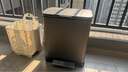 BOBO不锈钢厨房垃圾桶20L钛金灰脚踏式脚踩带盖客厅家用大号8858 实拍图