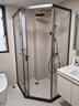 九牧（JOMOO）【定制】极窄小户型钻石移门整体淋浴房一体式淋浴隔断玻璃门E13 枪灰光玻1000*1100*2000 实拍图