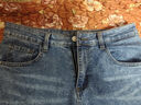 真维斯（Jeanswest）王一博代言牛仔裤男秋冬新款天丝舒适修身直筒高端潮牌休闲裤子男 蓝色【天丝厚款】 31 码(2尺4) 【建议120-130斤】 实拍图