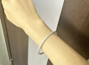 顺庆银楼古法银手镯哑光9999足银男女传承镯子饰品闭口素圈手镯送女友 古法手镯40克-58mm配证书 实拍图