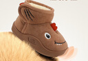 B.Duck小黄鸭童鞋儿童雪地靴冬季男女童长毛绒舒适大棉靴子6874棕色22 实拍图