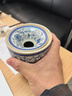 汝窑茶渣缸家用大号带盖防飞灰茶盂茶洗茶道配件茶水桶陶瓷储水罐 汝窑缠枝莲茶渣缸-小号 实拍图