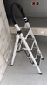 忆琳居梯子家用安全人字梯折叠伸缩多功能楼梯便捷扶梯加厚安全步梯白四 实拍图
