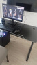 甄严选电脑桌台式电竞桌椅套装组合桌子办公家用桌学习桌书房书桌写字桌 【黑架+黑碳纤纹面】单桌120*60 实拍图