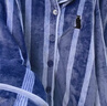 野兽派家居（tbh）男士睡衣 都市野兽黑豹法兰绒家居服套装可外穿冬季情侣睡衣女冬 黑豹法兰绒家居服套装 深蓝条纹 M 实拍图