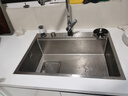 卡琥U8pro集渣304不锈钢水槽大单槽厨房家用左侧排水洗碗槽洗菜盆9050 68×48银色【左右下水可选】 实拍图