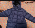 保姆鹅  【风墙】儿童羽绒服宝宝中长款护脸加厚外套保暖童装[NG2664] 藏蓝 150 实拍图