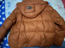 鸭鸭官方正品短款羽绒服女士2025年新品小个子潮流宽松连帽面包服外套 日光橘色 S (155) 【建议85-105斤】 实拍图