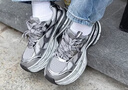 骆驼（CAMEL）银月户外复古老爹鞋厚底休闲鞋 L24A283742R 灰/枪/黑(加绒) 38 实拍图