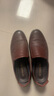 红蜻蜓男鞋秋冬款男士商务皮鞋一脚蹬休闲皮鞋牛皮爸爸鞋男鞋子WTA7742 棕色升级版_偏大1码 44 实拍图