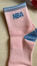 NBA袜子女士中筒休闲运动袜四季弹性袜口吸汗透气亲肤精梳棉袜5双 实拍图