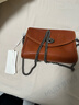 裘真信封包女链条斜挎单肩包休闲复古小包植鞣头层牛皮包包 焦糖色-小号 实拍图