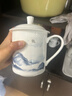 陶相惠骨瓷茶杯带盖大容量办公杯子新中式茶杯家用喝水杯高档陶瓷泡茶杯 实拍图