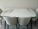 芝华仕（CHEERS）岩板餐桌新款家用小户型客厅饭桌现代简约芝华士CT90白1.2m带4椅 实拍图