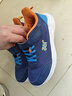 361°儿童运动鞋男童跑鞋秋冬密网轻便魔术贴女童皮革加绒保暖运动鞋 【四季密网】墨蓝/海中蓝色 37 实拍图