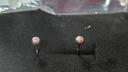 潮宏基摩登PT950铂金耳钉女时尚通勤送女友生日礼物计价 一对款约0.6g 实拍图