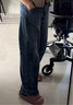 优衣库常规款女装男装宽松廓形牛仔裤/弯刀镰刀裤子479000 482280 479000/62粉蓝色 26 /160/66A 实拍图