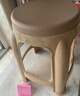 华恺之星 加厚塑料凳子 家用高凳耐磨餐椅子圆凳板凳换鞋浴室凳 YK018咖色 实拍图
