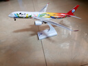 猎瑞飞机模型空客A380南波音787东航民航客机摆件30CM带轮子带灯 川航熊猫A350 实拍图
