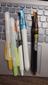 点石制笔 按动中性笔文具套装书写刷题考试笔0.5黑红蓝三色中性笔黑笔组合荧光笔多色标记绘画专用 实拍图