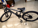 EG7山地自行车成人学生变速越野单车双减震赛车26寸青少年男女 辐条【升级减震 超强承重】黑白 26寸21速【适合：160-180CM】 实拍图