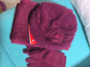 恒源祥帽子女士冬季保暖妈妈中老年人围巾加绒奶奶骐骥红毛线帽生日礼物 实拍图