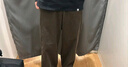 优衣库合作款/男装女装灯芯绒工装裤/休闲裤裤子479822 36 褐色 XL /180/96B 实拍图