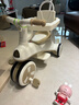 看宝贝（lookbaby）儿童三轮车脚踏车儿童车1-3岁宝宝三轮车平衡车1-3岁儿童推车 顶配卡其|裸车+靠背+护栏+推把 实拍图