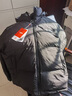 鸭鸭【高充绒203g】羽绒服男短款加厚冬季新款极寒保暖面包服撞色外套 黑色 2XL (185) 实拍图
