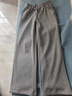 红袖纯色垂感阔腿裤冬季新款女装坑条系带松紧腰显瘦休闲百搭保暖长裤 灰060 L 实拍图