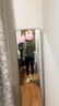 初学者 穿衣镜 全身落地镜试衣镜家用防爆壁挂衣帽间铝合金网红大镜子 经典黑150*40【壁挂+落地】 实拍图
