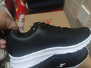 特步运动鞋男鞋跑步鞋冬季加绒皮面防水轻便减震休闲慢跑鞋棉鞋黑色 实拍图