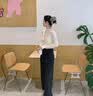香影【加绒】九分阔腿西装裤女2025冬季新款高腰垂感灰色直筒西裤 熔岩灰色 M 160/64A/95-110斤 实拍图