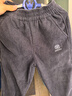 罗蒙童装男童加绒裤子2026春季儿童一体绒灯芯绒宽松长裤 深灰 110 实拍图