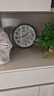 康巴丝（Compas）挂钟 创意简约钟表客厅石英钟表挂墙时钟 c2855 咖木色 26cm直径 实拍图