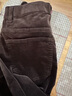 优衣库合作款/女装灯芯绒廓形长裤/弯刀镰刀裤子479663 38 深褐色 L /160/72A 实拍图