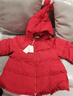 戴维贝拉（DAVE＆BELLA）白鸭绒儿童羽绒服保暖女童上衣冬装圣诞加厚小童外套宝宝衣服 浆果红【现货】 90 cm（建议身高80-90cm） 实拍图