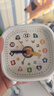 码仕闹钟儿童学生创意小时钟简约方形指针夜光贪睡懒人夜灯桌面床头钟C301-6十二生肖开学季 实拍图